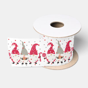 Ruban En Satin Jolis Scandinaves de Noël Gnomes Festifs