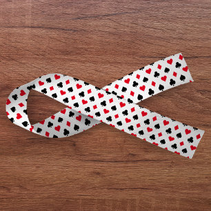 Ruban En Satin Jouer un Motif de carte