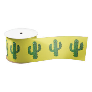Ruban En Satin Jour des morts heureux Cactus Patterned