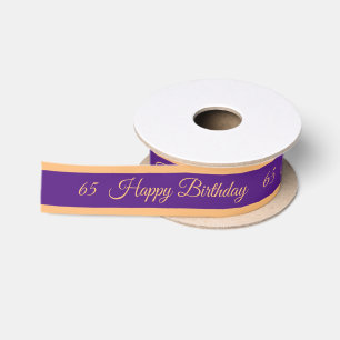 Ruban En Satin Joyeux Anniversaire & 65 Célébration, Anniversaire