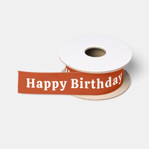 Ruban En Satin Joyeux Anniversaire Nom personnalisé Personnalisé
