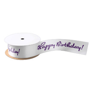 Ruban En Satin Joyeux anniversaire ! Script moyen Décontracté pou