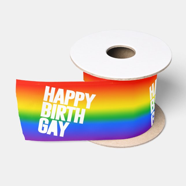 Ruban En Satin Joyeux Birthgay (Bobine)