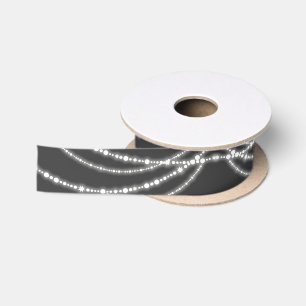 Ruban En Satin Joyeux et brillant Noël éclatant les lumières de v