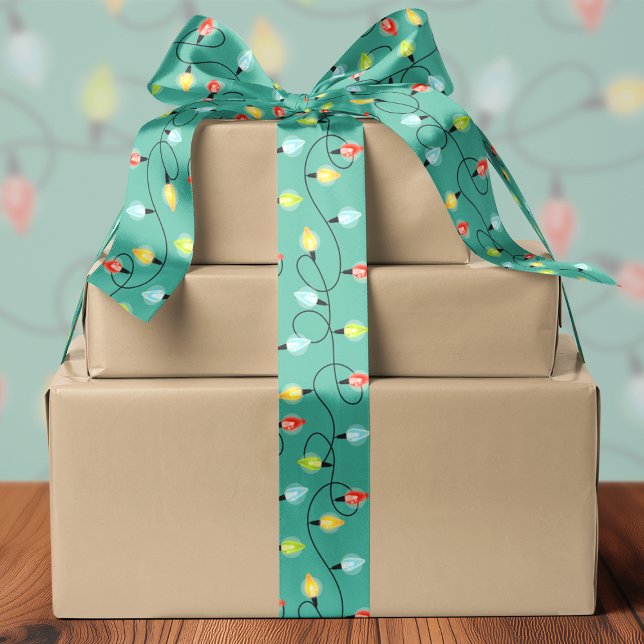 Ruban En Satin Jumelage des lumières Noël Motif de vacances (Créateur téléchargé)