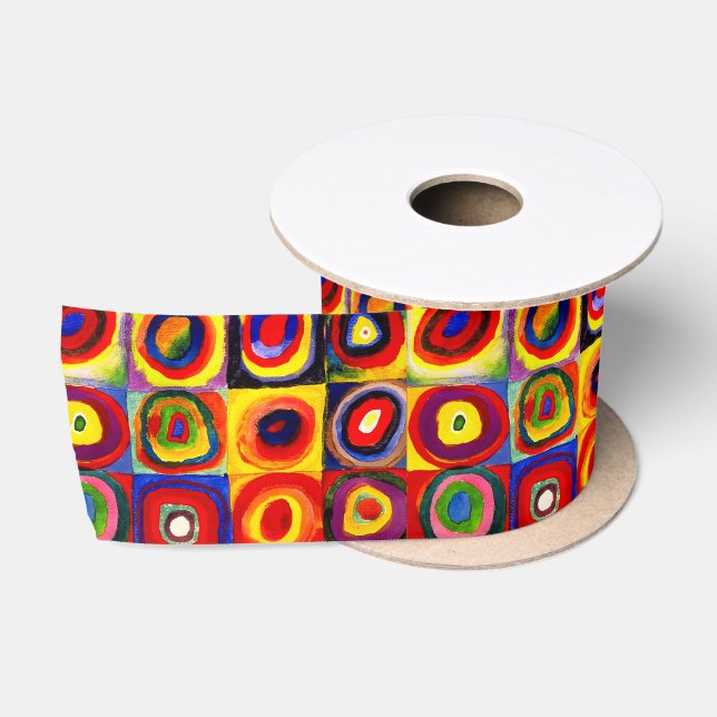 Ruban En Satin Kandinsky Farbstudie Quadrates Cercles Art  (Bobine)