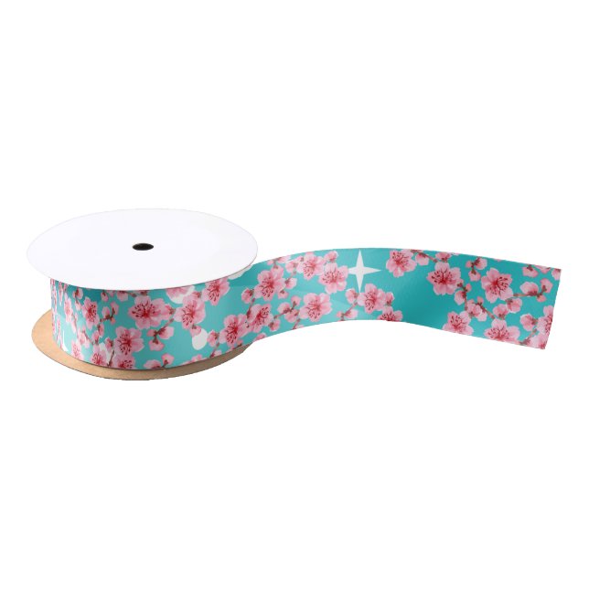 Ruban En Satin kawaii pink cherry blossoms (Bobine)