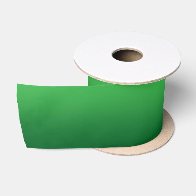 Ruban En Satin Kelly à Forest Green Dégradé (Bobine)