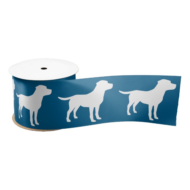 Ruban En Satin Labrador Chien Baby shower Blue Boy Lab (Bobine)