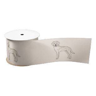 Ruban En Satin Labrador Retriever crème Chien Lab Cartoon Mignon