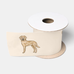 Ruban En Satin Labrador Retriever jaune Chien Lab Cartoon Mignon