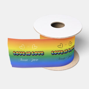 Ruban En Satin L'amour est un arc-en-ciel LGBTQ de l'amour