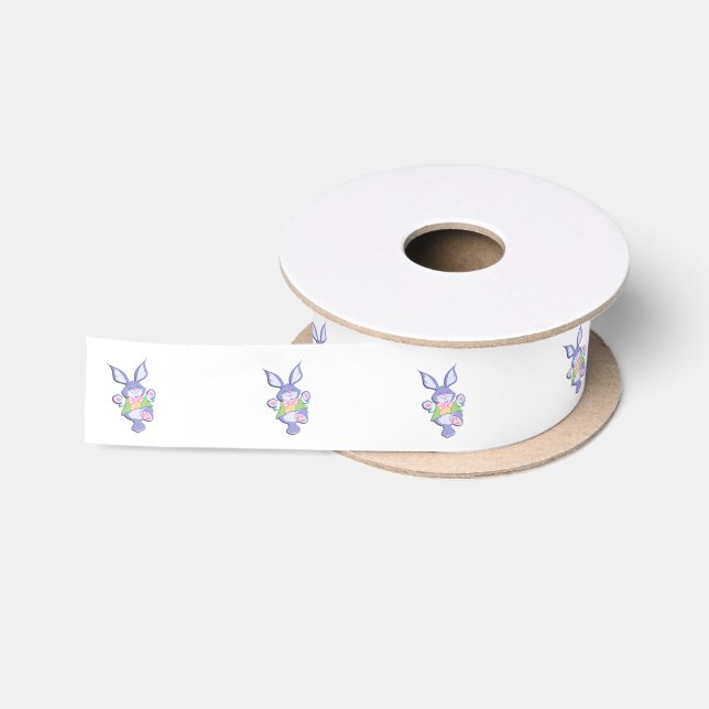 Ruban En Satin Lapin de Pâques dansant (Bobine)