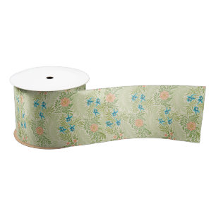 Ruban En Satin Larkspur Motif (par William Morris)