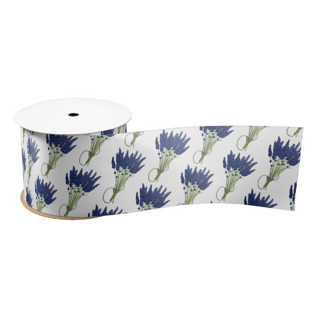 Ruban En Satin Lavandula Lavender Bund Herbe Jardin Fleur Violet (Bobine)