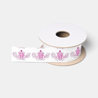 Ruban En Satin Le Claddagh (rose)