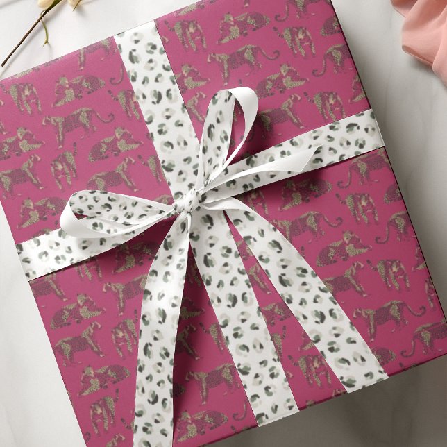 Ruban En Satin Le léopard sauvage de la Jungle Safari (Créateur téléchargé)