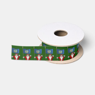 Ruban En Satin Le Père Noël Avec L'Ensigne Du Nebraska