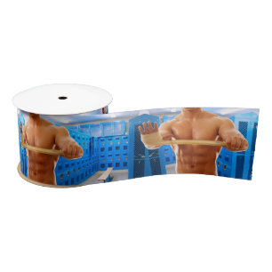Ruban En Satin Le torse nu musclé de l'homme de SlipperyJoe's abs