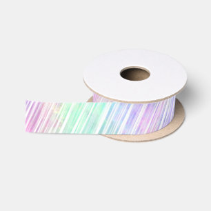Ruban En Satin légères bandes de pinceau arc-en-ciel :