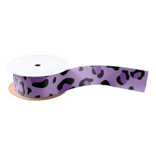 Ruban En Satin Leopard Print, Léopard Spots, Purple Leopard
