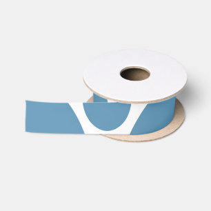 Ruban En Satin Les bulles de Denim Bule