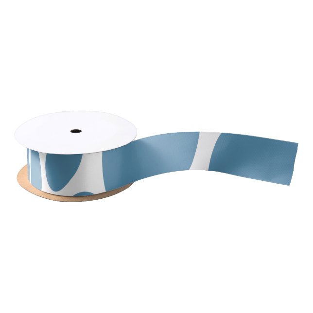 Ruban En Satin Les bulles de Denim Bule (Bobine)