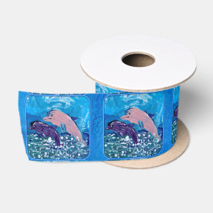 Ruban En Satin Les dauphins "L'art des enfants"