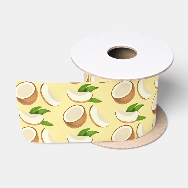 Ruban En Satin Les noix de coco tropicales (Bobine)
