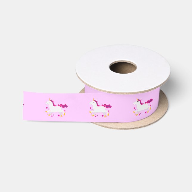 Ruban En Satin Licorne de bande dessinée 1,5" (Bobine)