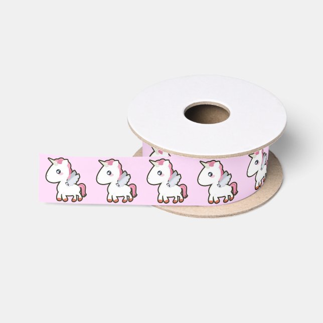 Ruban En Satin Licorne de Kawaii (Bobine)
