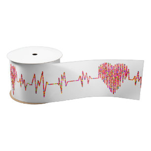 Ruban En Satin Ligne EKG pour soins cardiaques