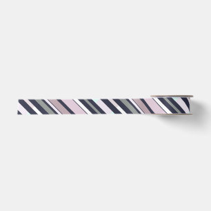 Ruban En Satin Lila Gris Rose Pâle Élégant à Motif Rayé