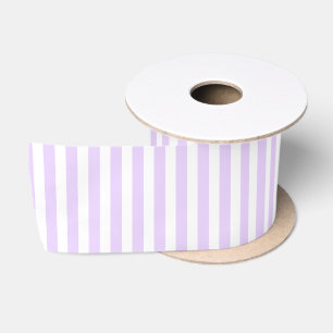 Ruban En Satin Lilac violet et blanc bonbons rayures