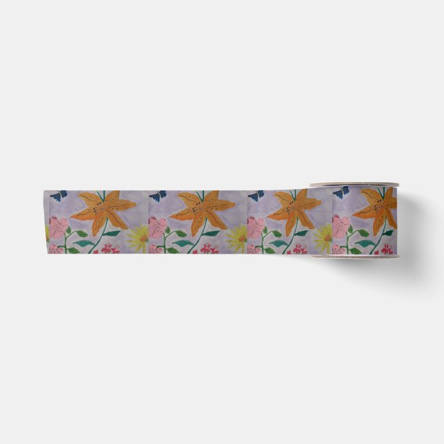 Ruban En Satin Lily orange (Devant)