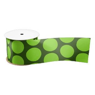 Ruban En Satin Lime Green Pois Olive Green Cute Ribbon