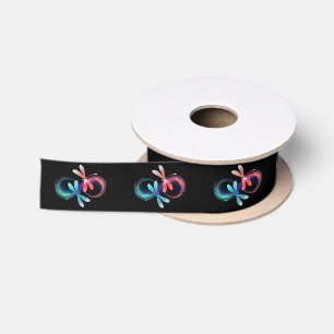 Ruban En Satin L'infini avec des libellules lumineuses