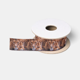 Ruban En Satin Lion africain