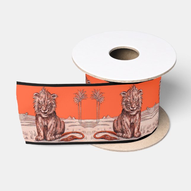 Ruban En Satin lion souriant (Bobine)