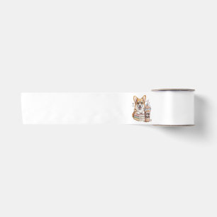 Ruban En Satin Livres de Corgis et café glacé pour chien