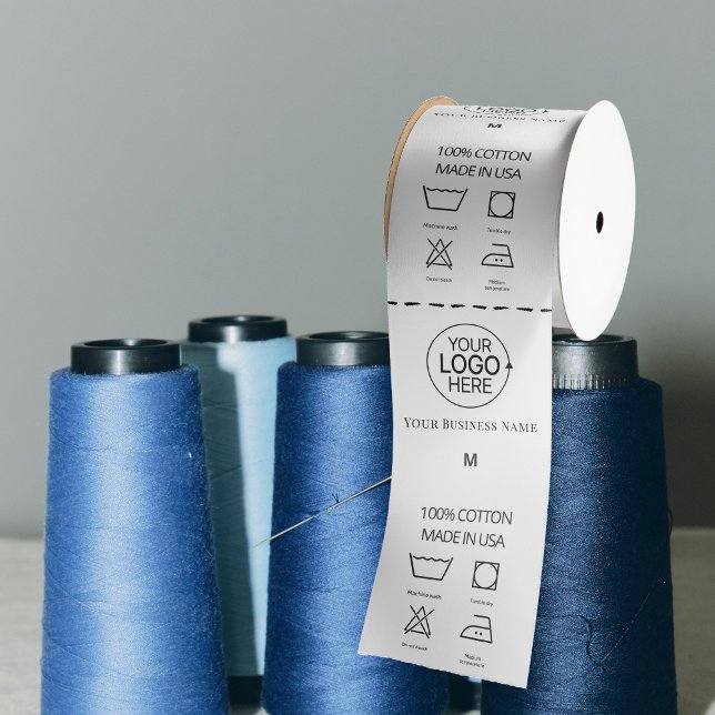 Ruban En Satin Logo Coton Vêtements Garment Icônes Produit Étique (Logo Cotton Cloth Garment Care Icons Product Label Satin Ribbon)