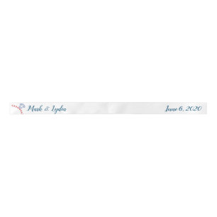 Ruban En Satin Logo de mariage favor baseball bague