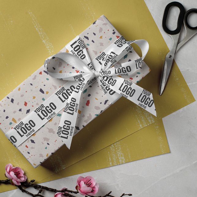 Ruban En Satin Logo de marque personnalisée Entreprise Emballage (Créateur téléchargé)