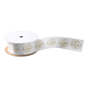 Ruban En Satin Logo professionnel de marque simple personnalisé