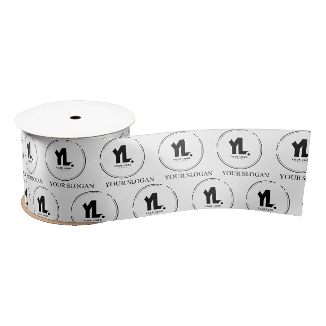 Ruban En Satin Logo professionnel personnalisé (Bobine)