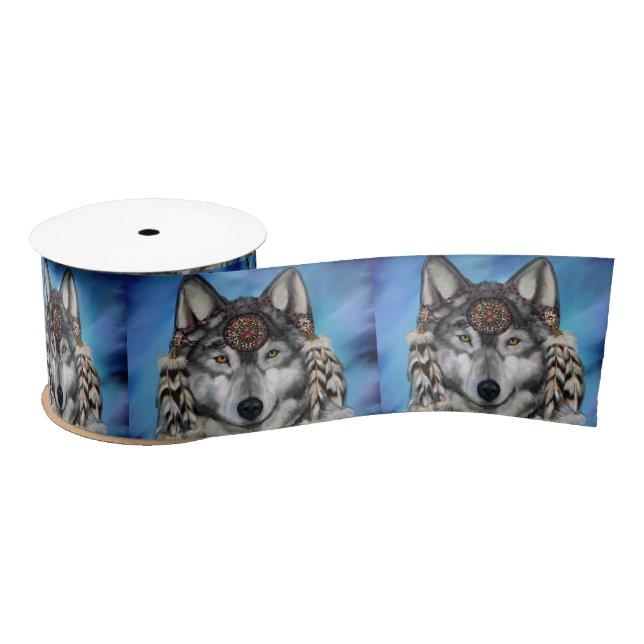 RUBAN EN SATIN LOUP GRIS (Bobine)