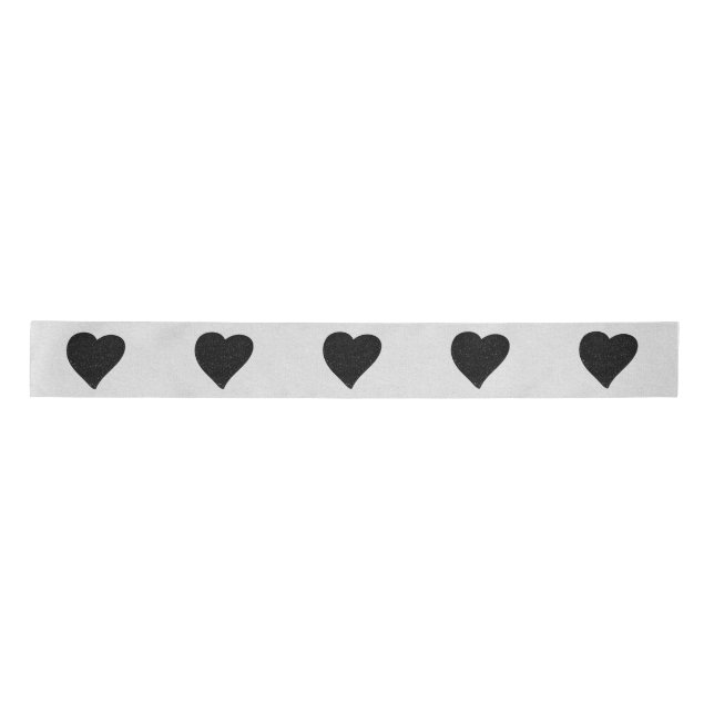 Ruban En Satin Love Heart Black Parties scintillant Valentine's S (Devant)