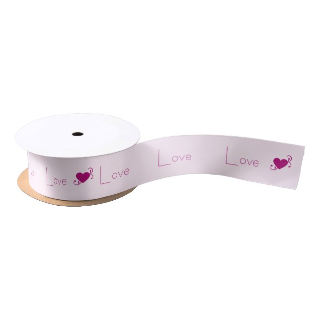 Ruban En Satin Love Love Love Rubon (Bobine)