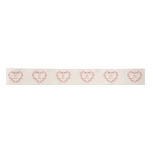 Ruban En Satin Love Red Heart Name Elegant Vintage Valentines Day