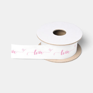 Ruban En Satin Love-Valentine—Rose mignon